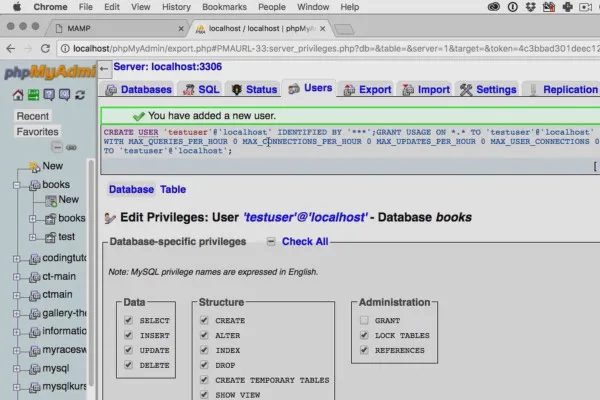 Programarea în Python - Crearea unei baze de date de exemple și crearea utilizatorilor