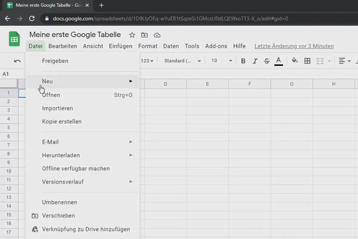 Tutorial Google Sheets: 2.3 Interfața utilizatorului în Google Sheets