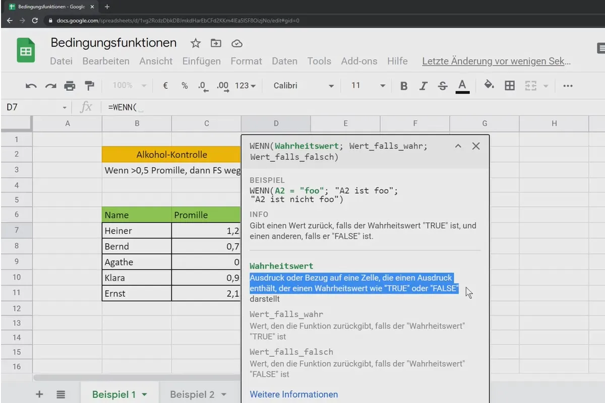 Tutorial Google Sheets: 4.9 Funcții de condiție.