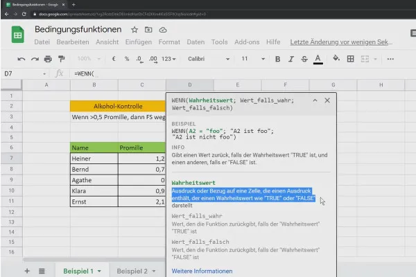 Tutorial Google Sheets: 4.9 Funcții de condiție.