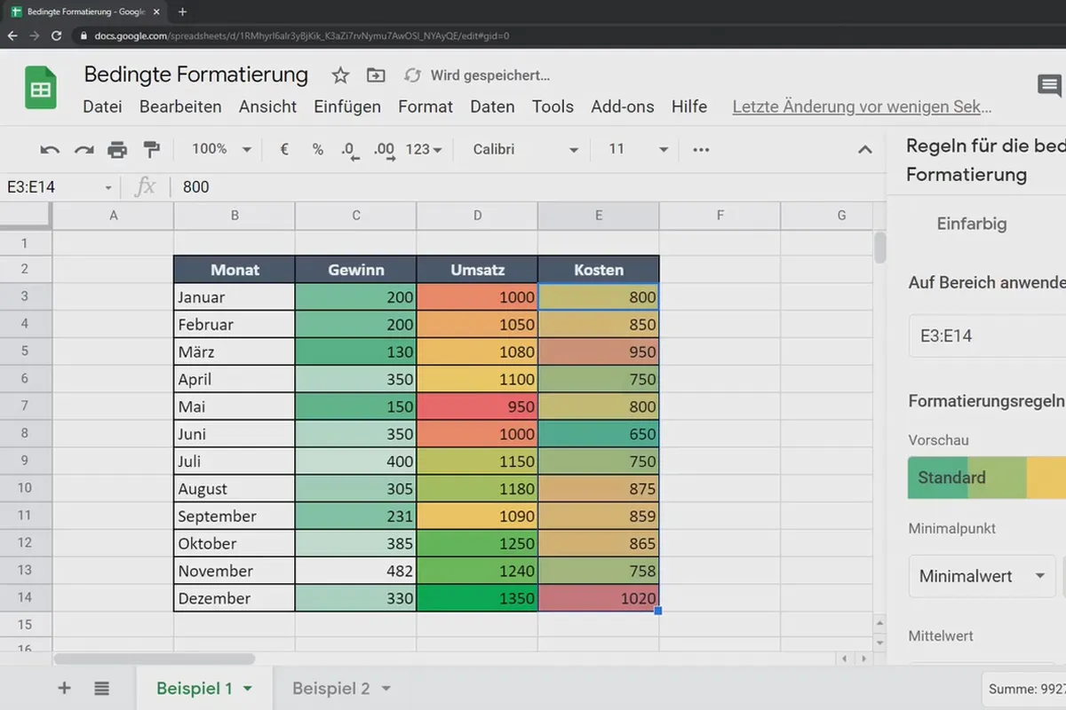 Tutorial Google Sheets: 5.3 Formatarea condiționată a celulelor