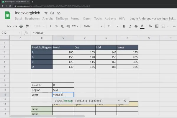 Tutorial Google Sheets: Compararea indicilor 10.4