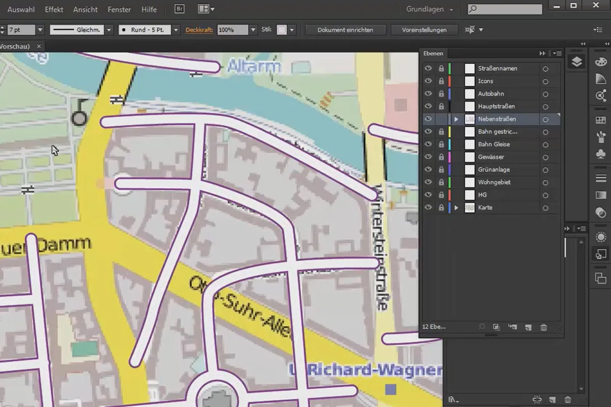 Kartografie (Anfahrtskarten zeichnen) mit Illustrator - Teil 1