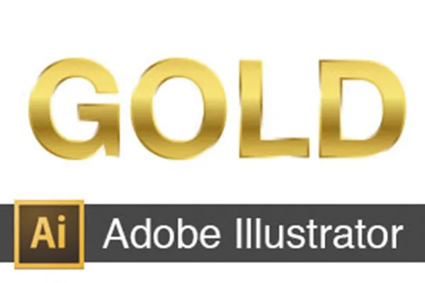 Adobe Illustrator – Goldeffekt auf Schrift