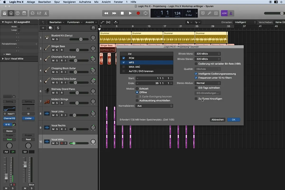 Introducere în producția muzicală cu Logic Pro X: 5.2 Exportarea producției