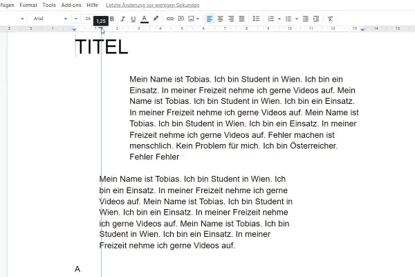 Google Docs-Tutorial: 4.3 | Einzug verringern und vergrößern