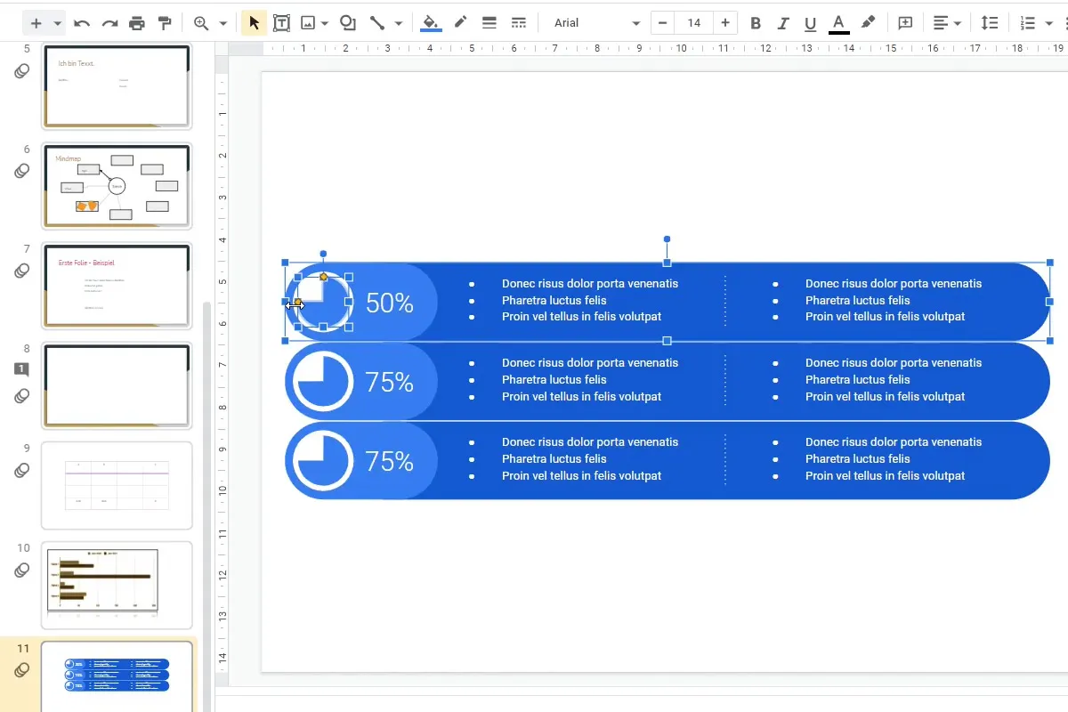 Google Slides-Tutorial: 10.4 | Schemen einfügen