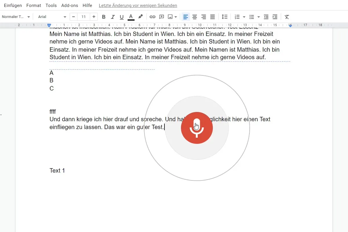 Google Docs-Tutorial: 11.5 | Spracheingabe