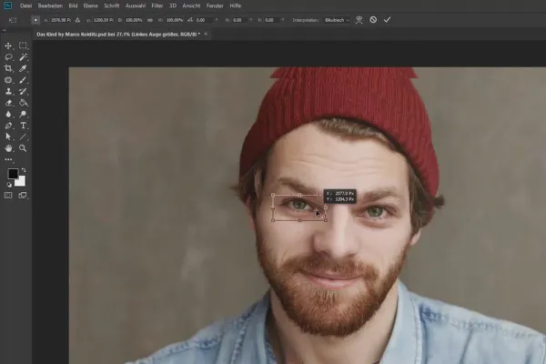 Photoshop-Workflow: Porträt im Kindchenschema – 2 Augen und Kinn