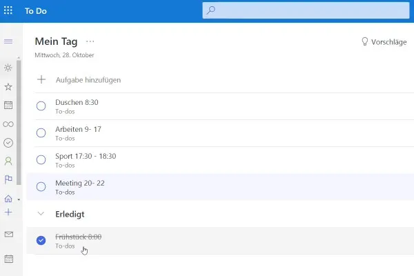 Microsoft To Do-Tutorial: 3.1 | Deinen Tag planen