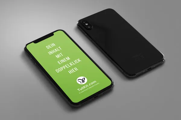 Mockup mit Smartphone, Handy (iPhone) – Version 1