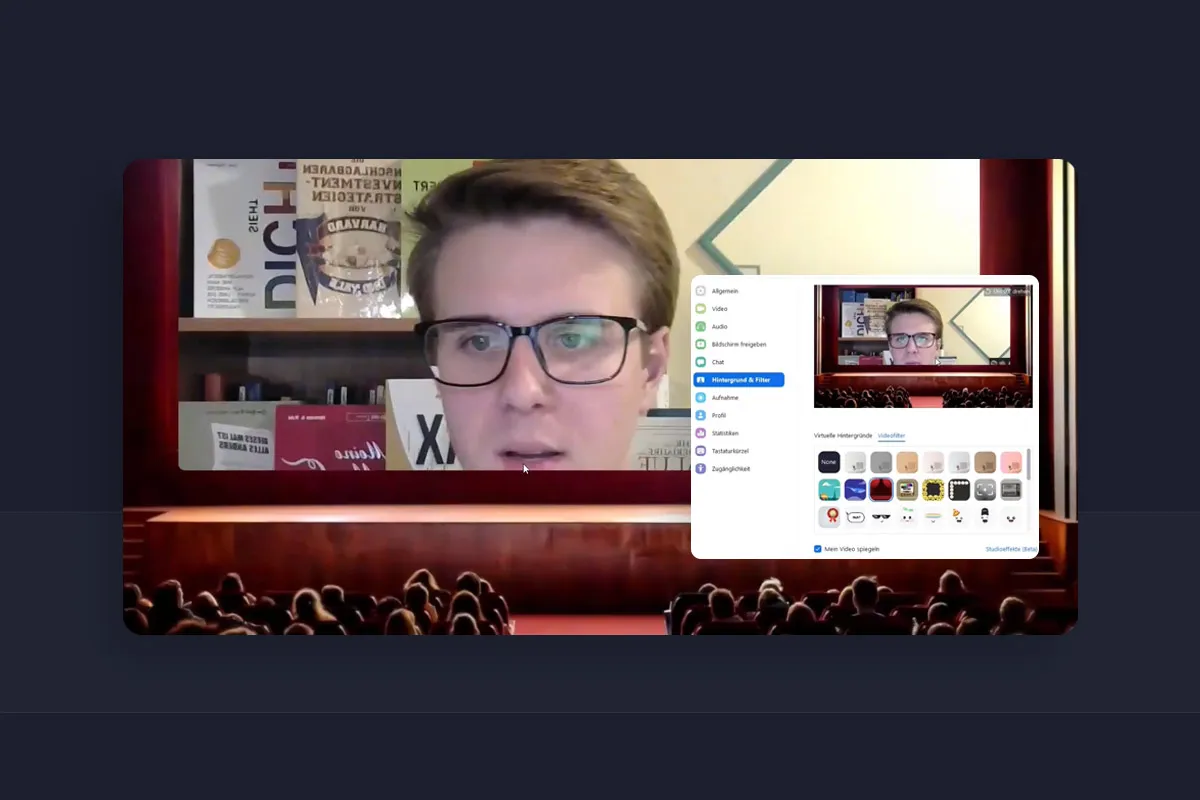 Zoom-Tutorial: 5.7 | Zoom-Meeting: virtuelle Hintergründe