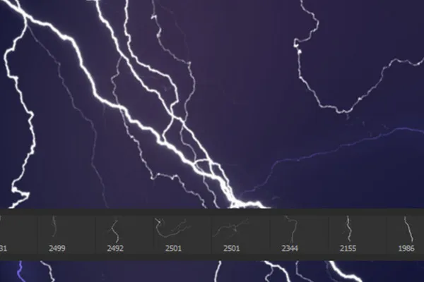 10 pensule cu motive de fulger pentru Photoshop și alte programe | 2