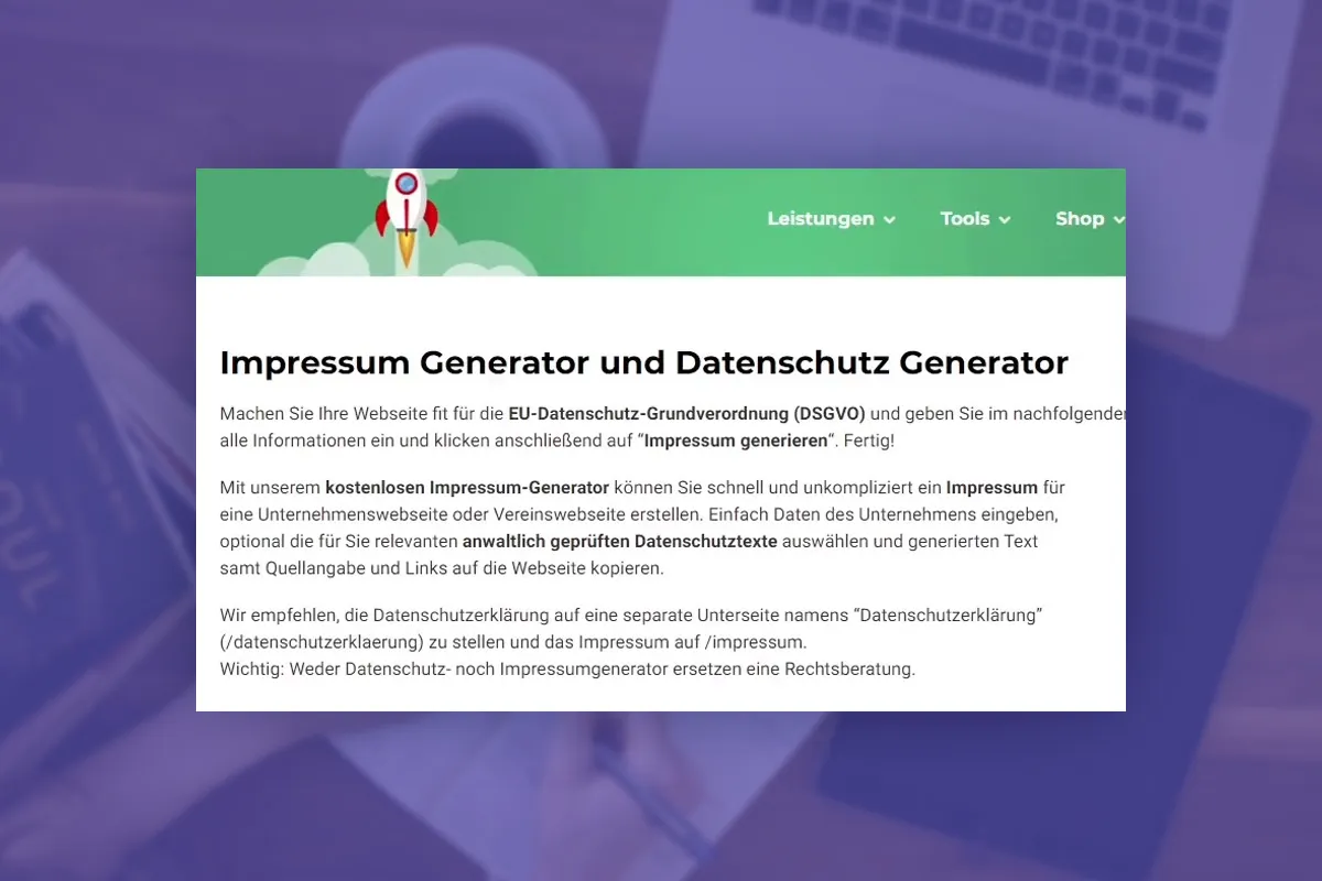 Elementor für WordPress: 3.6 | Impressum erstellen