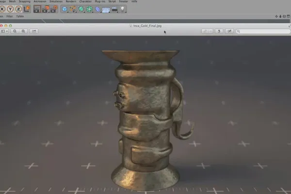 Shader und Texturen - Materialerstellung in CINEMA 4D: Inca-Gold