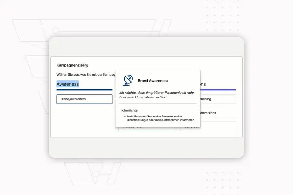 Kundenakquise im Internet: 16.2 | Werbekonto erstellen und Kampagnenziele (Übersicht)