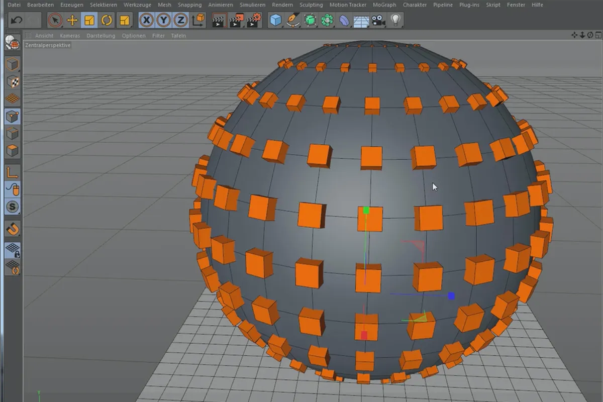 Cinema 4D MoGraph pentru începători - 1.2 Modul de obiecte clonate suprafață