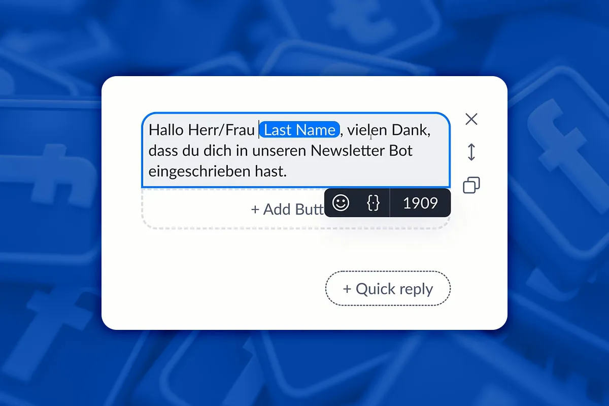 Facebook-Marketing: 8.8 | Personalisierungen in eine Flow-Nachricht integrieren