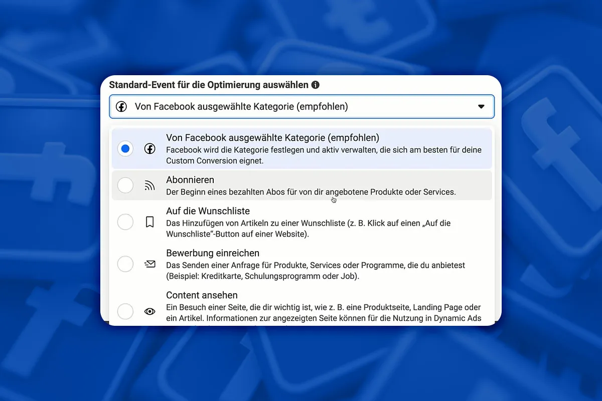 Facebook-Marketing: 12.6 | Custom Conversion erstellen