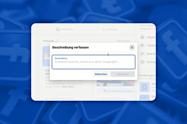 Facebook-Marketing: 15.3 | Beschreibung zu einer Gruppe hinzufügen
