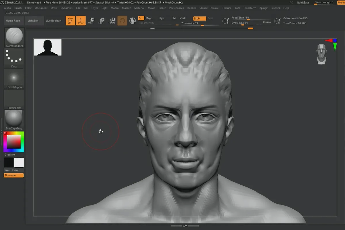 ZBrush 2020 – Video-Training zu den Updates:  3 | History Recall Brush & History Projection