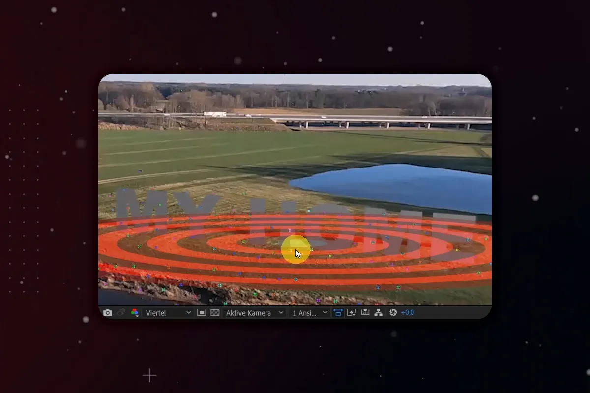 After Effects-Tutorial: 9.3 | Text platzieren im Drohnenshot: Licht und Schatten im Raum (Praxisbeispiel)