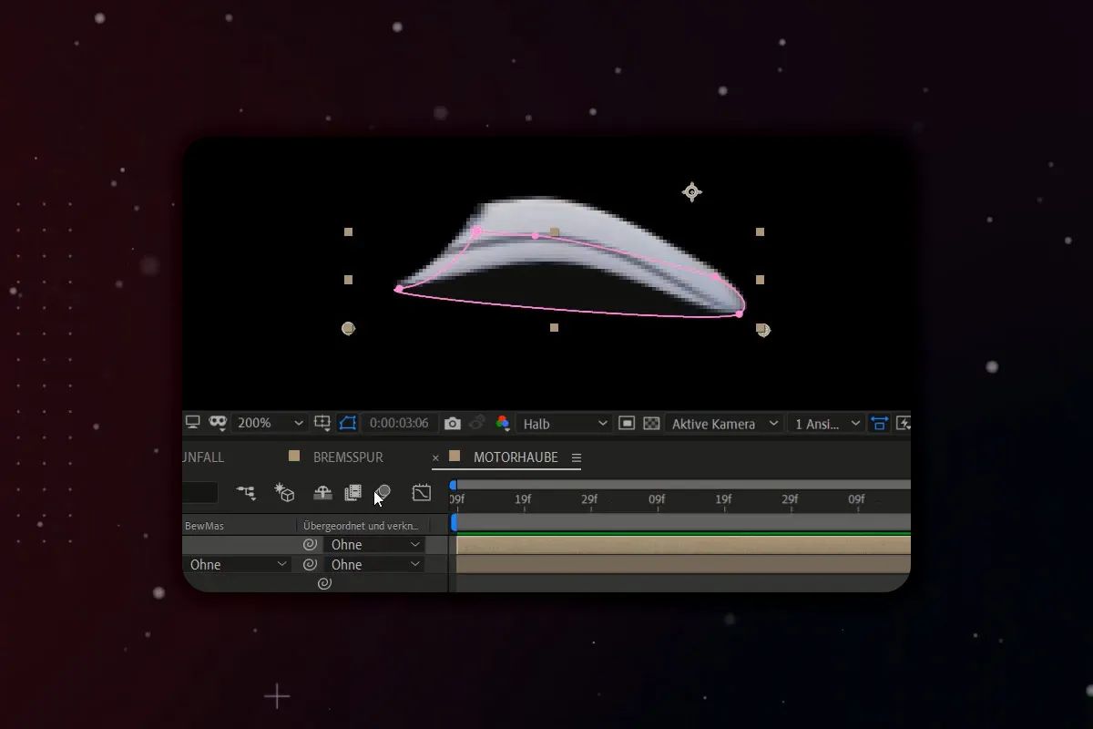 After Effects-Tutorial: 10.11 | Autounfall simulieren: Schaden an der Motorhaube erzeugen