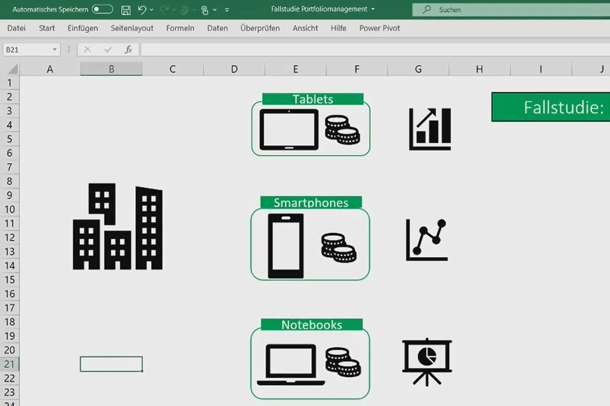 Statistik mit Excel: 2.1 Einführung in die Fallstudie Portfoliomanagement