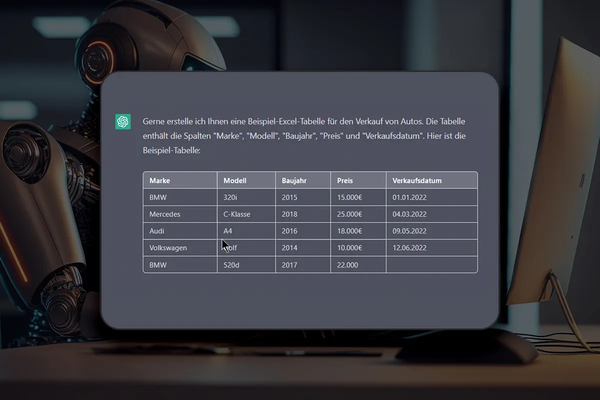 ChatGPT-Training: 07 | Schneller in Excel vorankommen, egal ob du Formeln oder VBA-Code benötigst