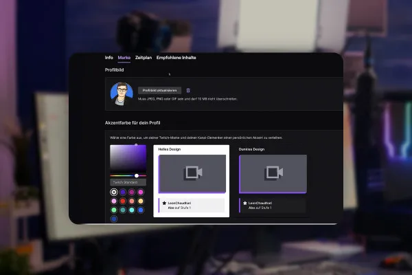 Livestreaming-Tutorial: 3.4 | Twitch Profilbild