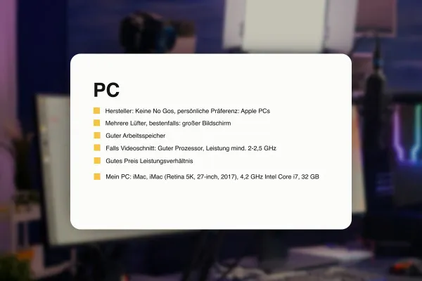 Livestreaming-Tutorial: 4.1 | PC auswählen für Livestreams
