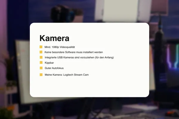 Livestreaming-Tutorial: 4.2 | Die richtige Kamera wählen
