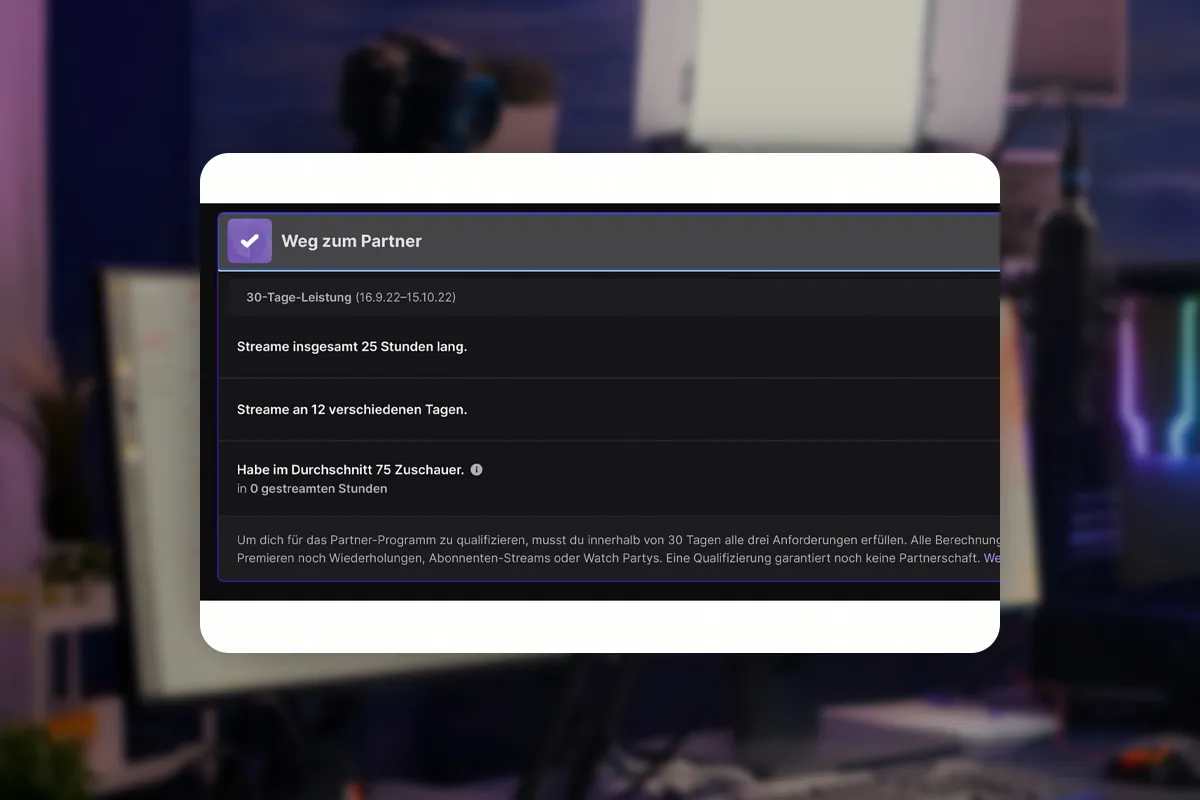 Livestreaming-Tutorial: 6.5 | Wie wird man ein Twitch Partner