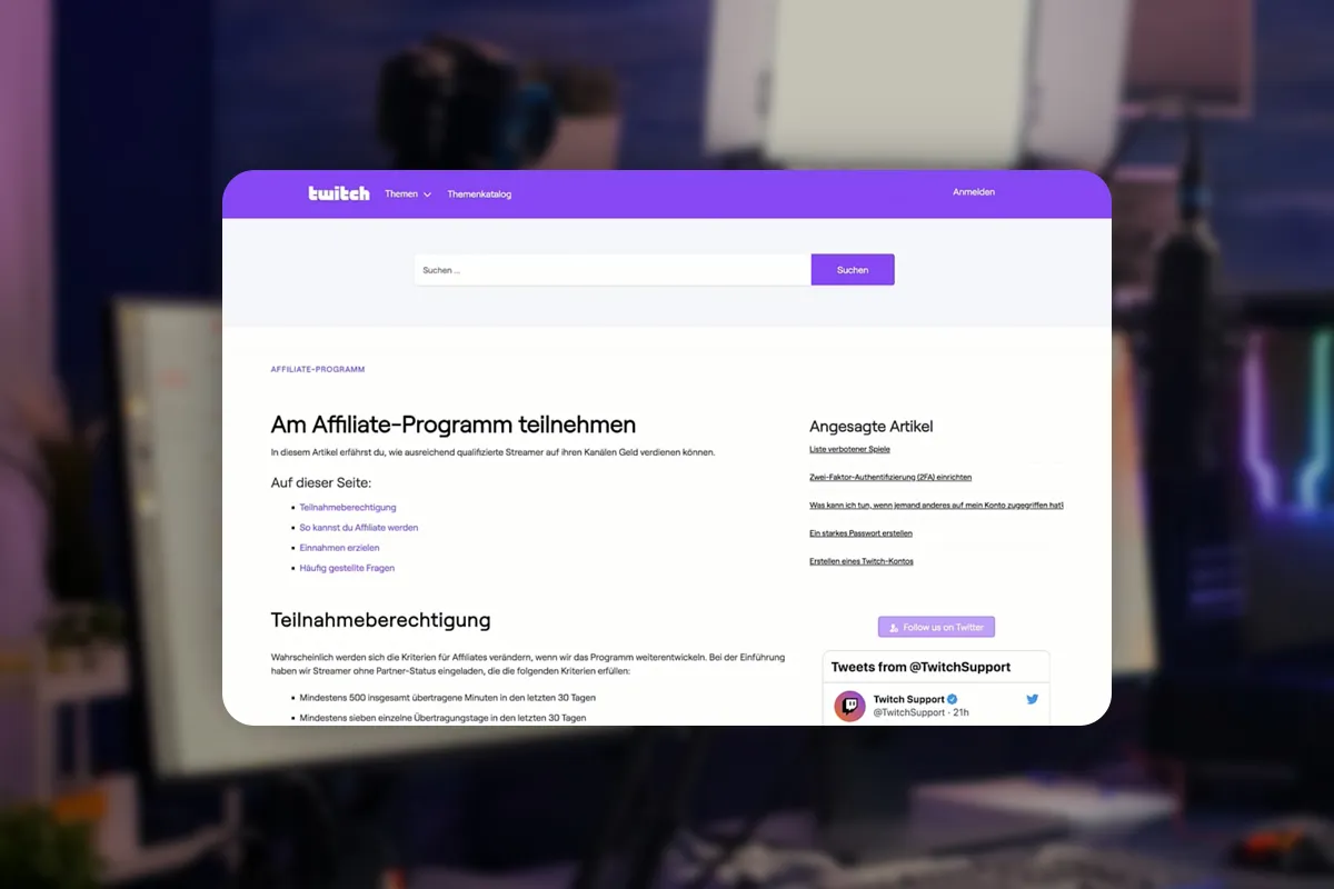 Livestreaming-Tutorial: 6.3 | Wie wird man ein Twitch Affiliate