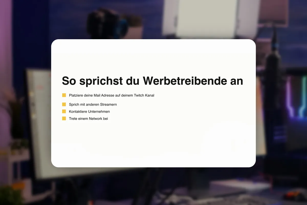 Livestreaming-Tutorial: 9.3 | So sprichst du Werbetreibende an