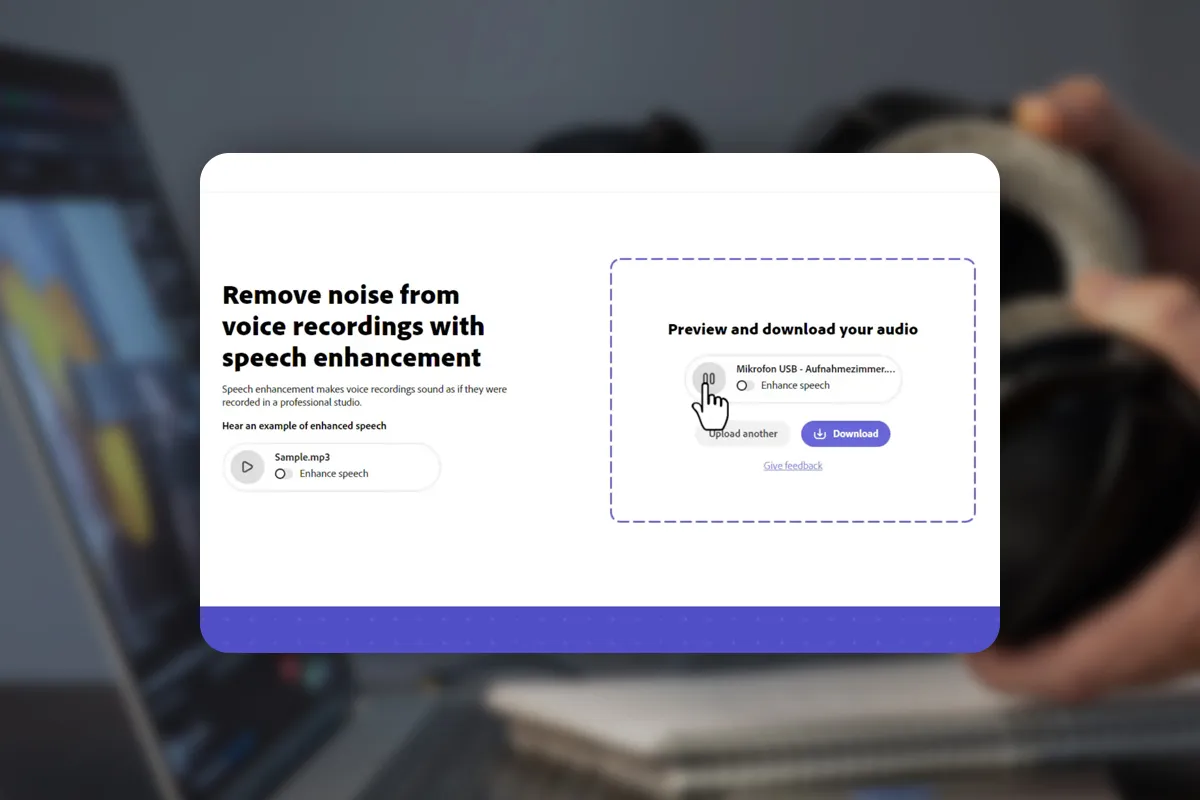 Wie aus schlechten Audio-Aufnahmen Studioqualität entsteht - 01 - Adobe Podcast KI im Test