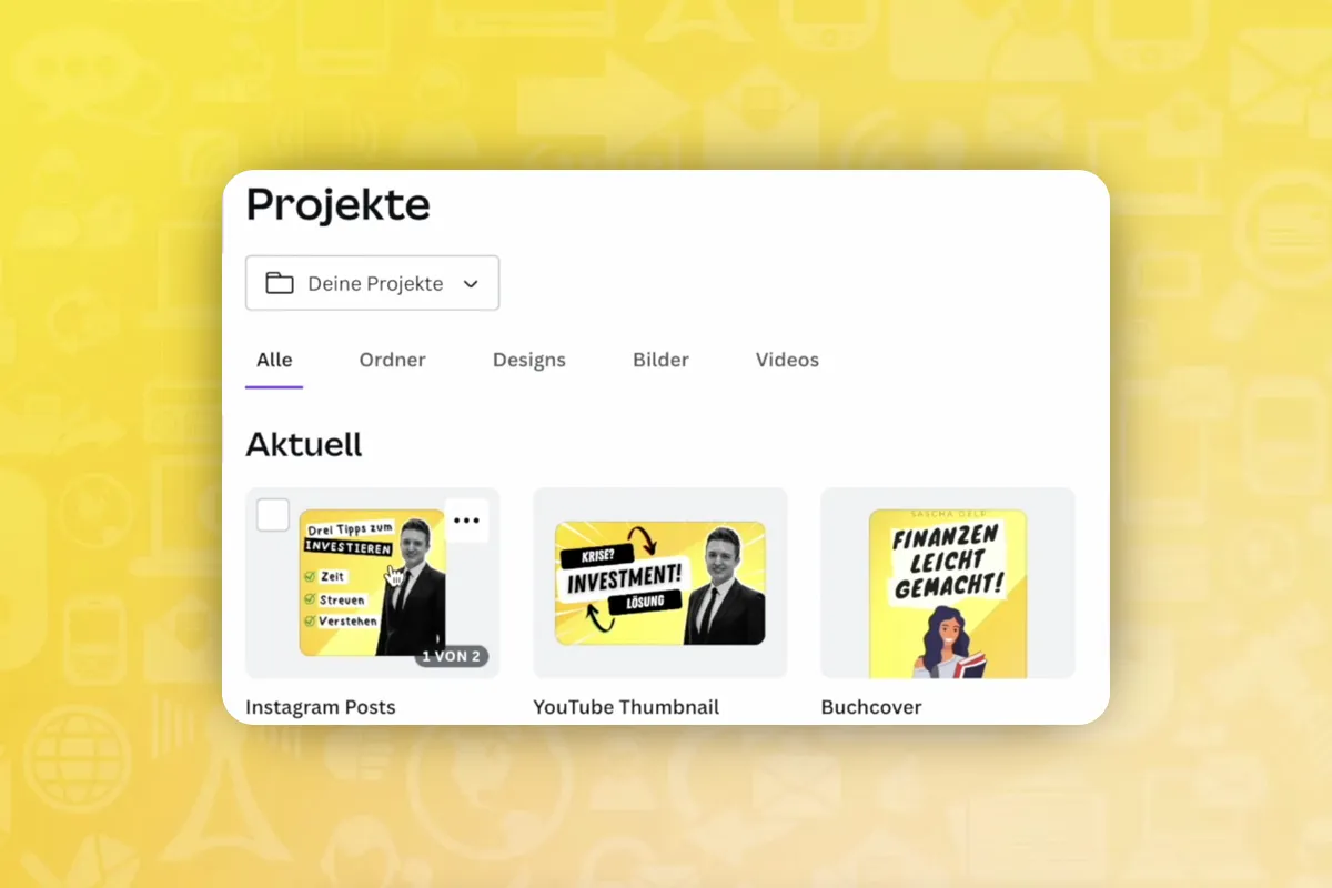 Canva-Tutorial: 5.6 | Projekte erstellen