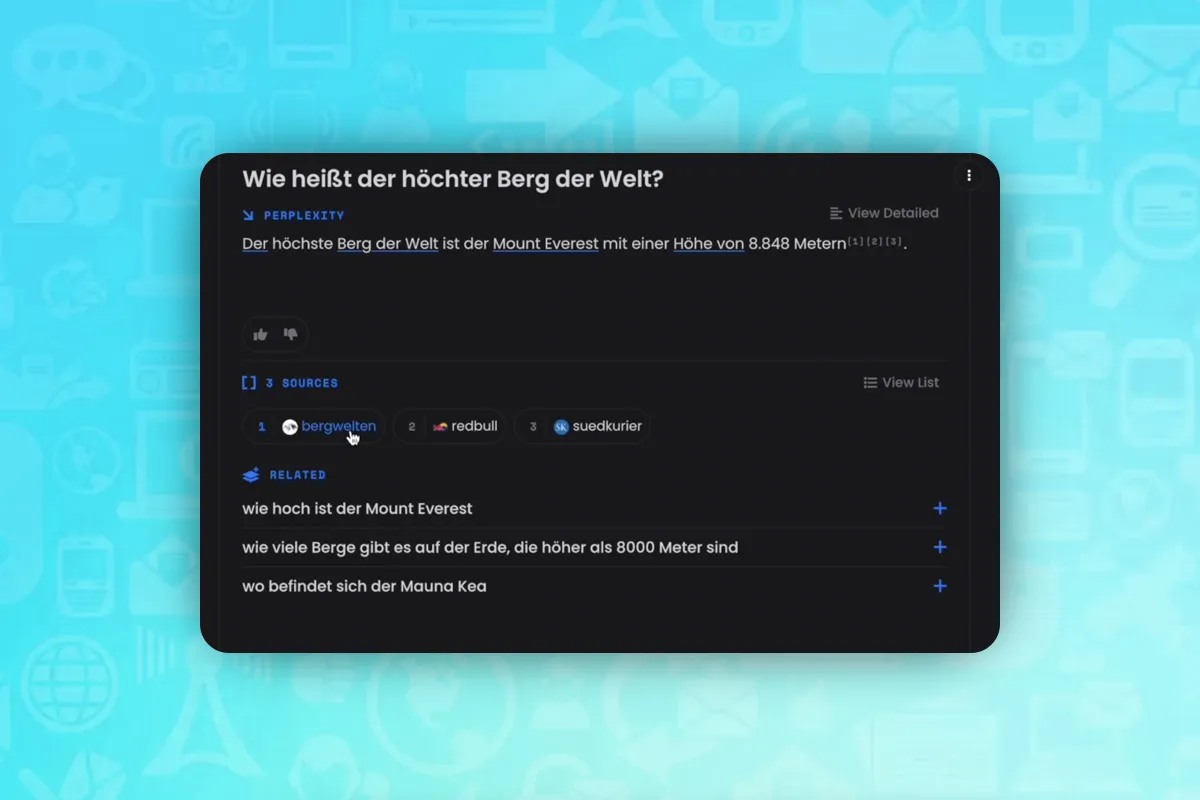 KI für Texte: 16 | Perplexity – wie ChatGPT, nur mit Quellenangaben!