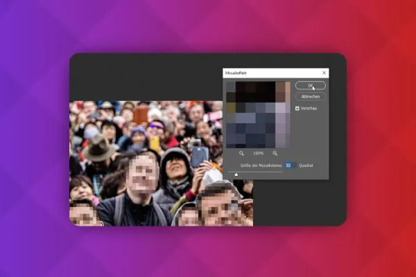 Photoshop-Techniken: 2.34 | Viele Gesichter verpixeln