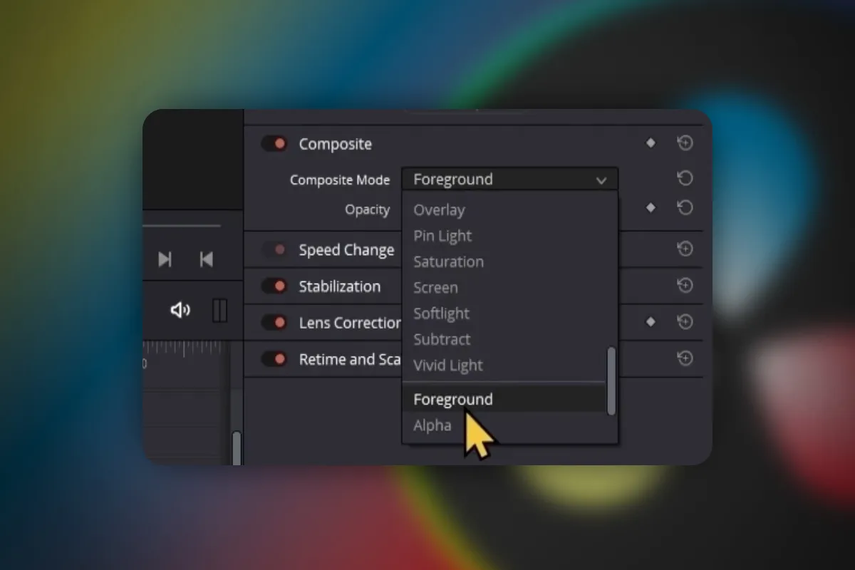 DaVinci Resolve: 4.3 | Composite Mode Teil 3