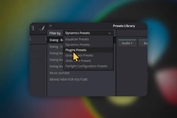 DaVinci Resolve: 7.6 | Fairlight Presets