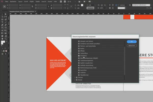 Învățarea InDesign - Tutorial pentru începători: 1.2 Panoul de control, paleta de instrumente și vederi