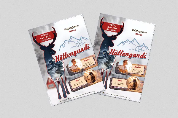 Flyer & Plakat-Vorlage „Nature“ für Après-Ski-Partys & Hüttengaudi