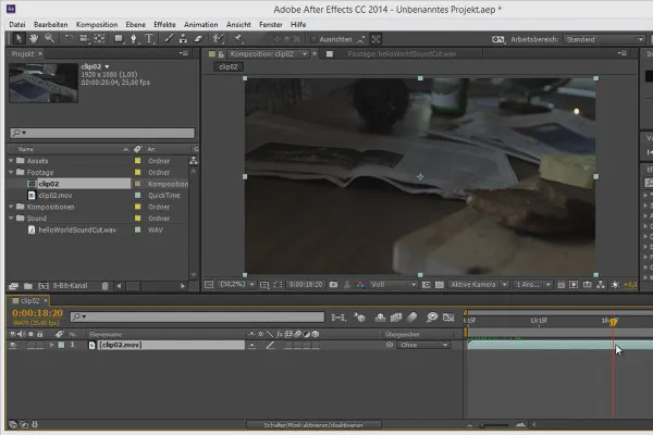 3D-Projekte in After Effects: Projekt anlegen und tracken