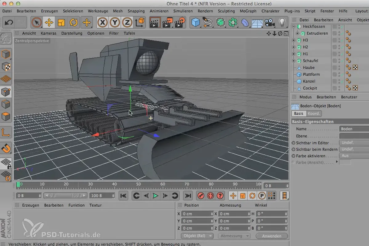 Projektentwicklung mit CINEMA 4D - Grobmodell erstellen