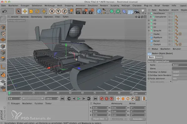 Projektentwicklung mit CINEMA 4D - Grobmodell erstellen