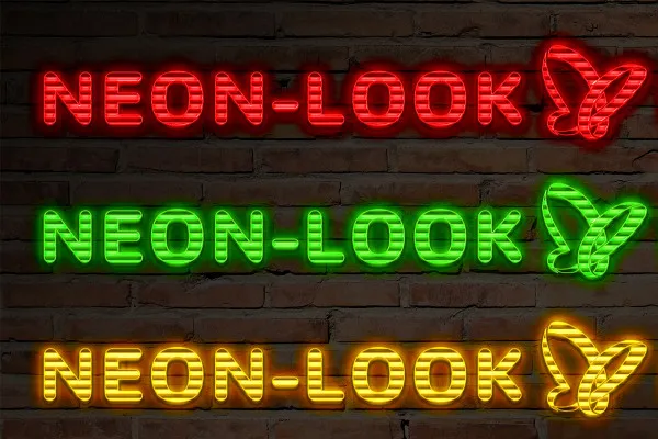 Neon-Styles für Photoshop: Horizontale Röhren