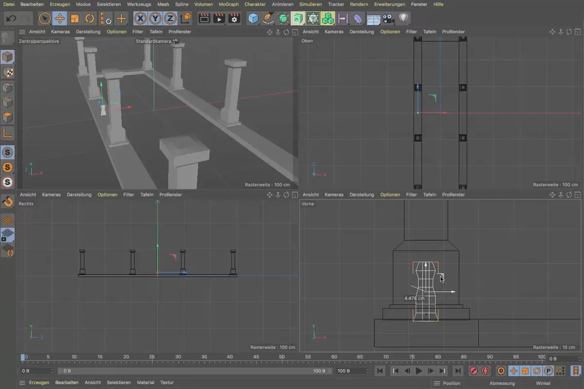 Cinema 4D-Tutorial "Underground": 1.6 Extrudieren