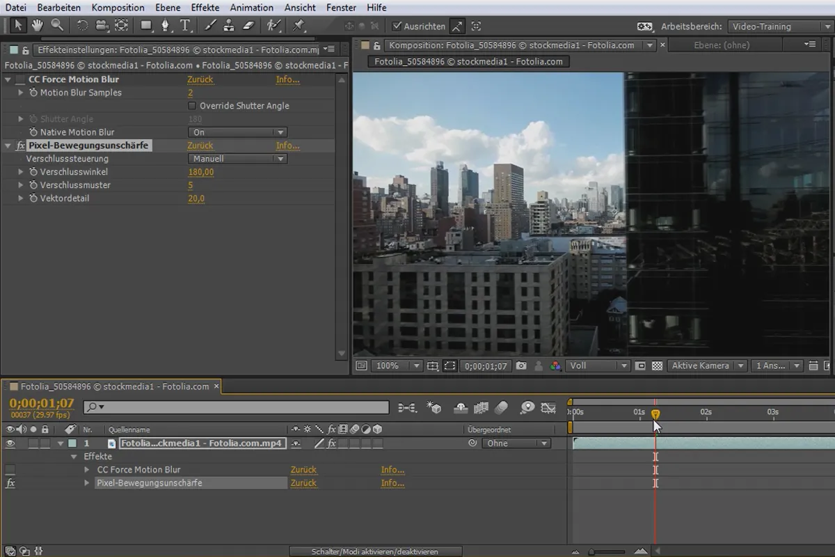 Neues in der Creative Cloud: After Effects CC (bis 2015) – Pixel-Bewegungsunschärfe