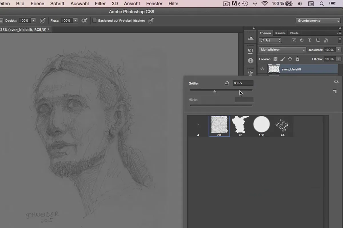 Character-Painting in Photoshop - Modul 1.4 Eingescannte Zeichnung bearbeiten